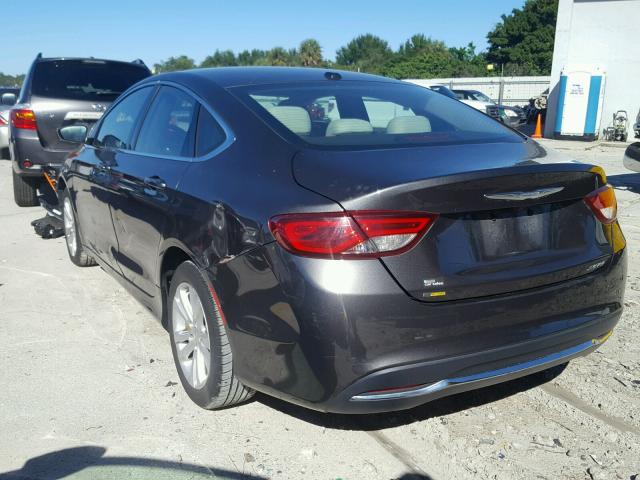 1C3CCCABXFN616875 - 2015 CHRYSLER 200 LIMITE GRAY photo 3