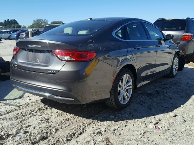 1C3CCCABXFN616875 - 2015 CHRYSLER 200 LIMITE GRAY photo 4