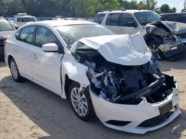 3N1AB7AP5KY354398 - 2019 NISSAN SENTRA S WHITE photo 1