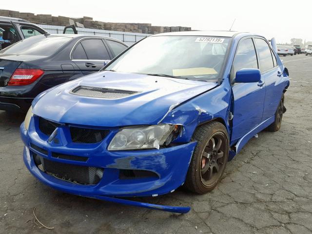 JA3AH86F23U124547 - 2003 MITSUBISHI LANCER EVO BLUE photo 2