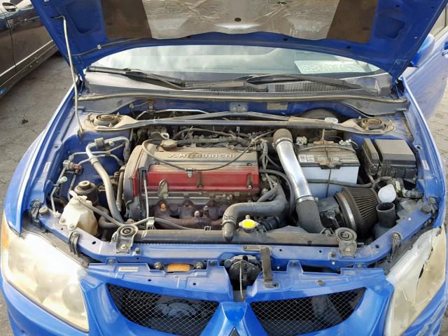 JA3AH86F23U124547 - 2003 MITSUBISHI LANCER EVO BLUE photo 7