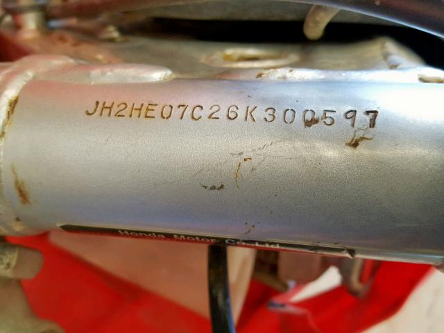 JH2HE07C26K300597 - 2006 HONDA CR85 R BLUE photo 10