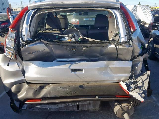 2HKRM3H79EH528564 - 2014 HONDA CR-V EXL SILVER photo 9