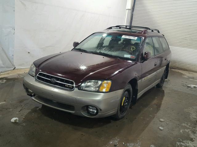 4S3BH806017669656 - 2001 SUBARU LEGACY OUT MAROON photo 2