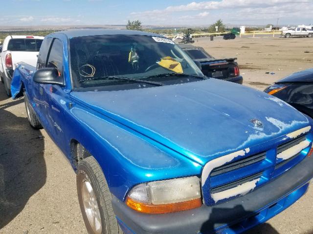 1B7FL22P71S222399 - 2001 DODGE DAKOTA BLUE photo 1