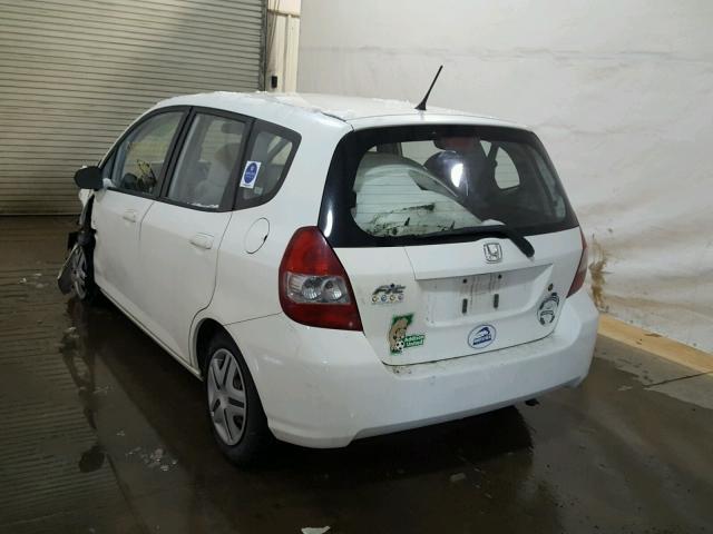 JHMGD38487S045020 - 2007 HONDA FIT WHITE photo 3