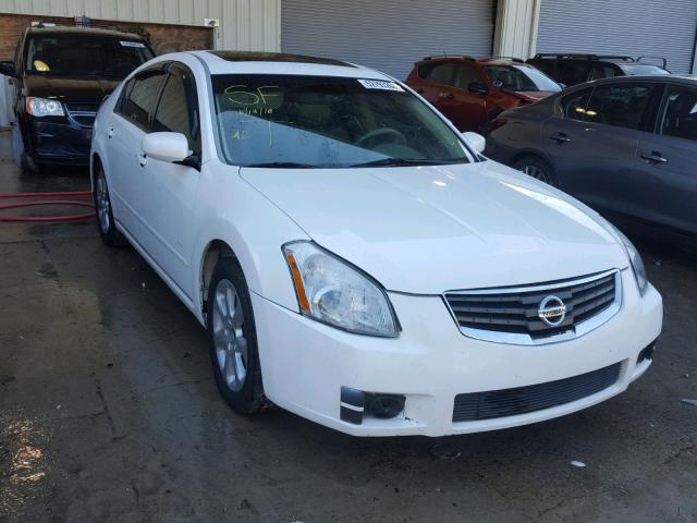 1N4BA41E38C811637 - 2008 NISSAN MAXIMA SE WHITE photo 1