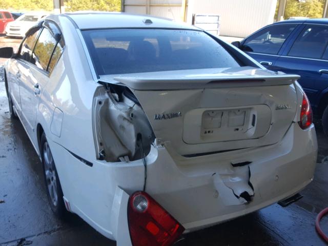 1N4BA41E38C811637 - 2008 NISSAN MAXIMA SE WHITE photo 9