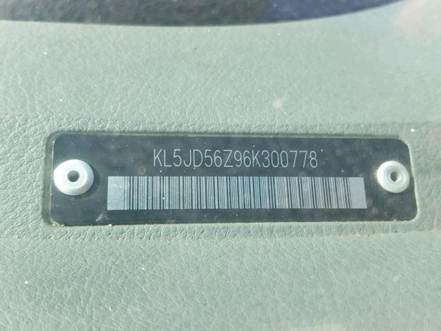 KL5JD56Z96K300778 - 2006 SUZUKI FORENZA SILVER photo 10