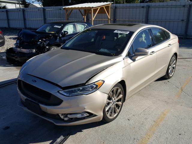 3FA6P0K94HR155556 - 2017 FORD FUSION TIT TAN photo 2