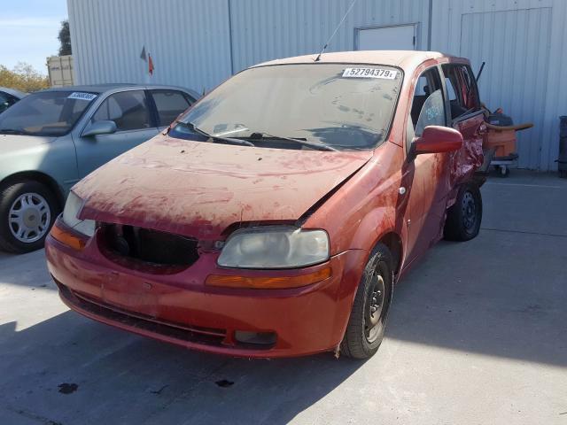KL1TD66607B735003 - 2007 CHEVROLET AVEO BASE Қызыл фото 2