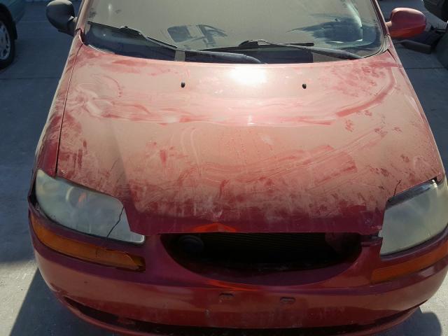 KL1TD66607B735003 - 2007 CHEVROLET AVEO BASE Қызыл фото 7