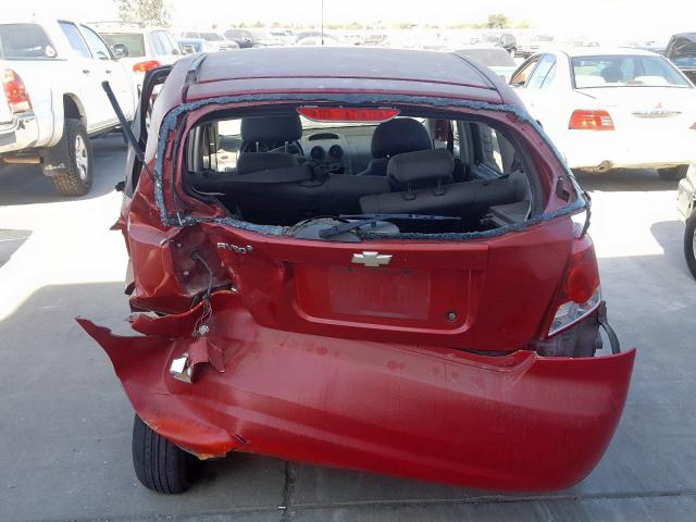 KL1TD66607B735003 - 2007 CHEVROLET AVEO BASE Қызыл фото 9