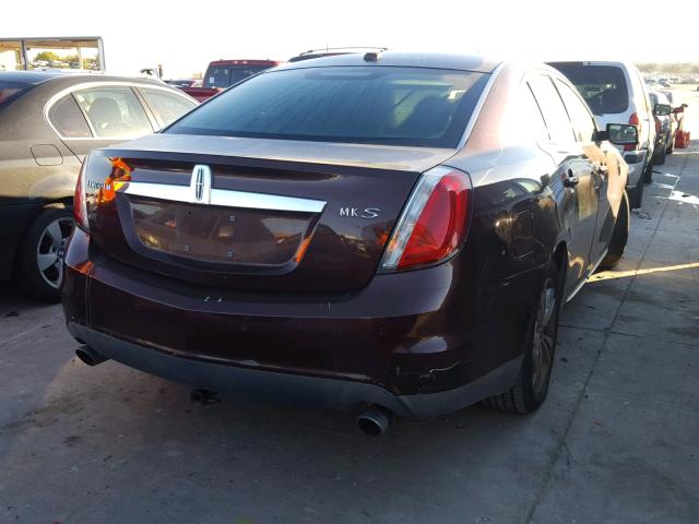 1LNHL9DR2AG610560 - 2010 LINCOLN MKS BURGUNDY photo 4