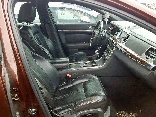 1LNHL9DR2AG610560 - 2010 LINCOLN MKS BURGUNDY photo 5