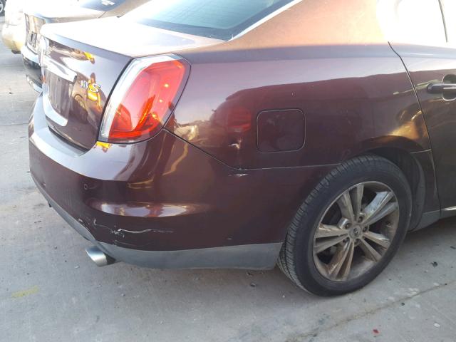 1LNHL9DR2AG610560 - 2010 LINCOLN MKS BURGUNDY photo 9