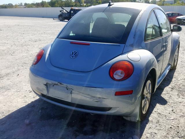 3VWRW31C49M505885 - 2009 VOLKSWAGEN NEW BEETLE BLUE photo 4