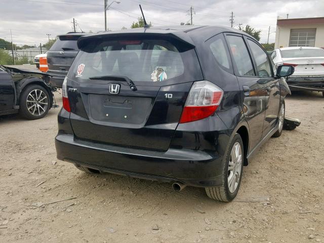 JHMGE8H54BC006253 - 2011 HONDA FIT SPORT BLACK photo 4