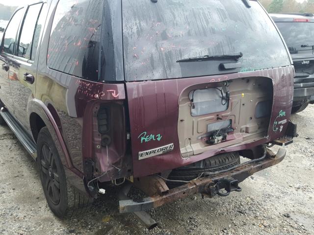 1FMEU75866UA57866 - 2006 FORD EXPLORER L MAROON photo 10