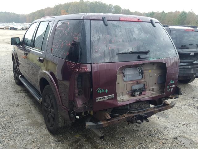 1FMEU75866UA57866 - 2006 FORD EXPLORER L MAROON photo 3