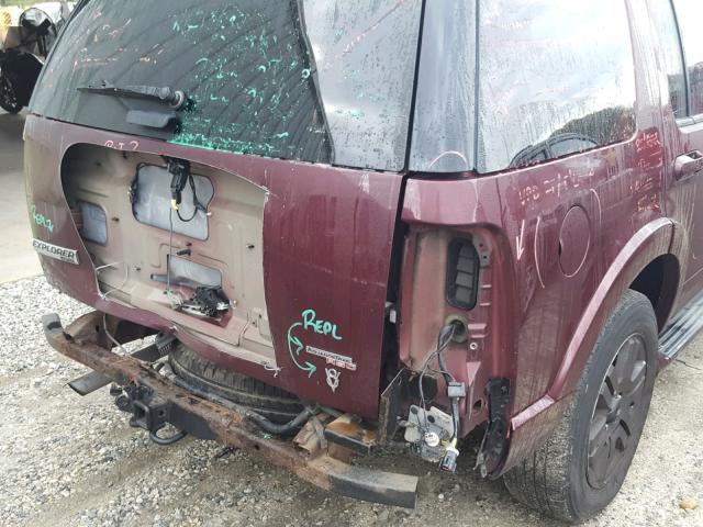 1FMEU75866UA57866 - 2006 FORD EXPLORER L MAROON photo 9