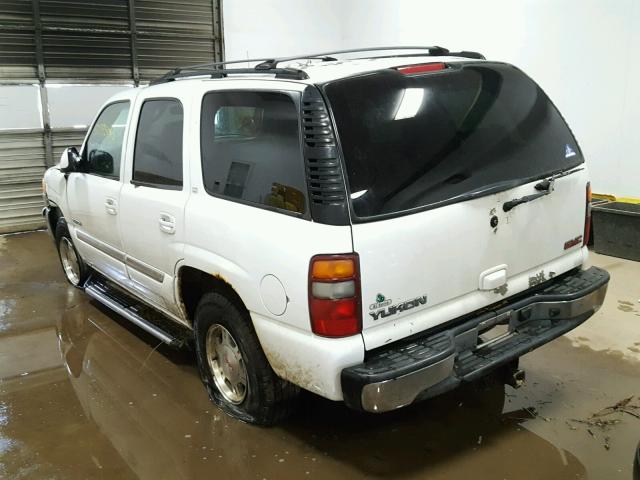 1GKEK13V72J288467 - 2002 GMC YUKON WHITE photo 3