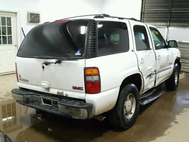 1GKEK13V72J288467 - 2002 GMC YUKON WHITE photo 4