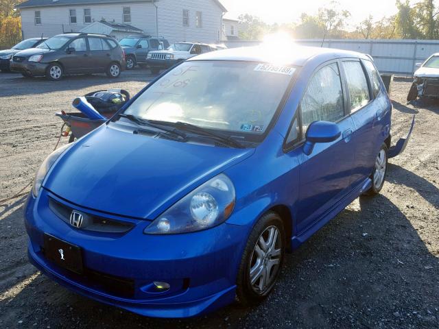 JHMGD38687S028932 - 2007 HONDA FIT S 蓝色 照片 2