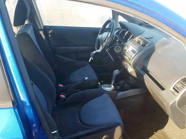 JHMGD38687S028932 - 2007 HONDA FIT S BLUE photo 5