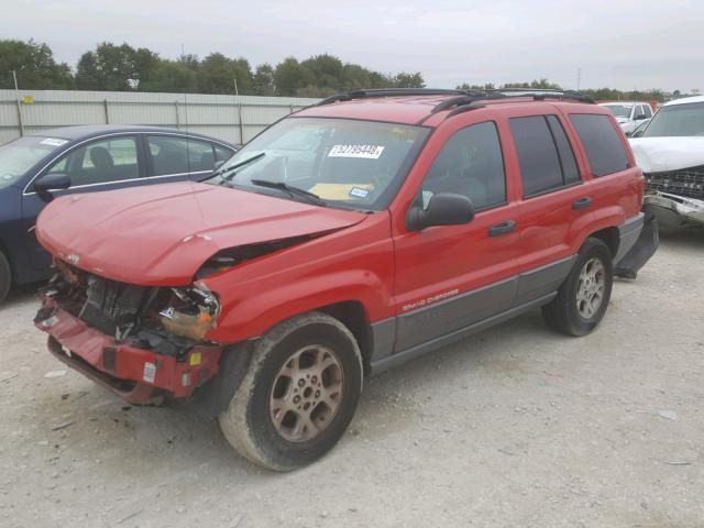 1J4GX48S51C549713 - 2001 JEEP GRAND CHER RED photo 2