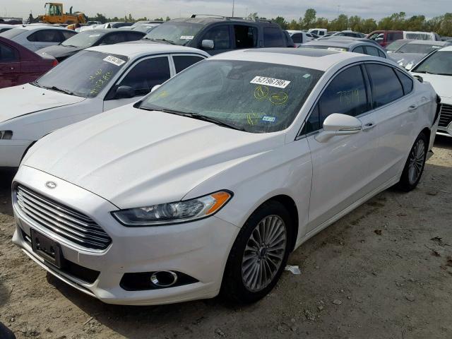 3FA6P0K96ER176176 - 2014 FORD FUSION TIT WHITE photo 2