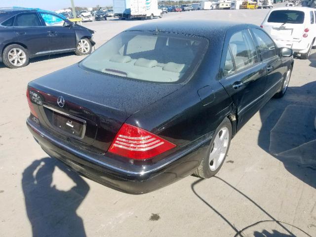 WDBNG75J45A443182 - 2005 MERCEDES-BENZ S 500 BLACK photo 4