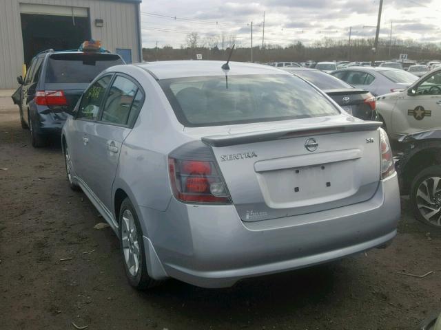 3N1AB6AP5BL686395 - 2011 NISSAN SENTRA 2.0 SILVER photo 3