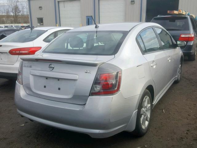 3N1AB6AP5BL686395 - 2011 NISSAN SENTRA 2.0 SILVER photo 4