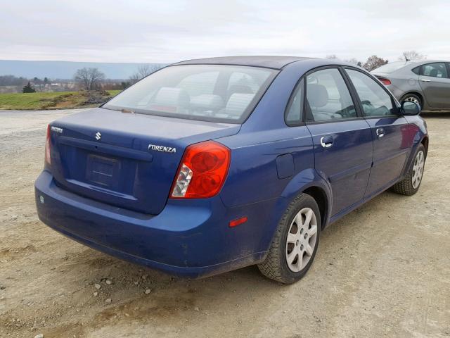 KL5JD52Z64K972204 - 2004 SUZUKI FORENZA S BLUE photo 4