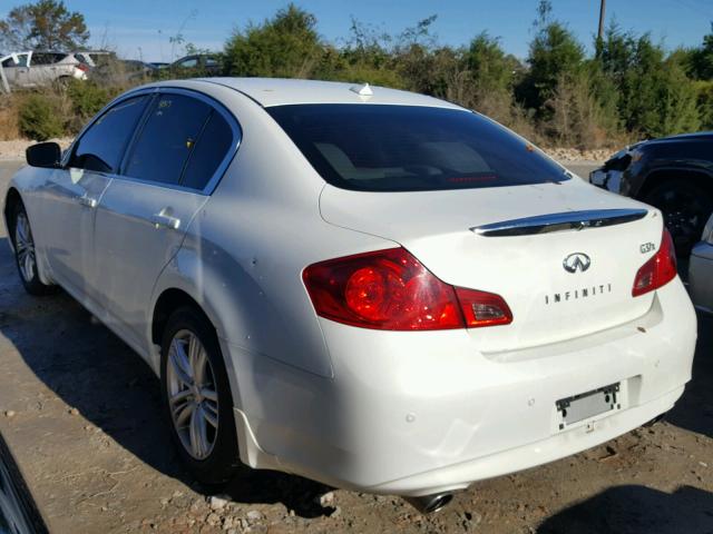 JN1CV6AR9CM976132 - 2012 INFINITI G37 WHITE photo 3