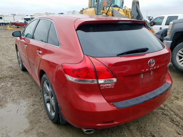 4T3ZK3BB7AU025508 - 2010 TOYOTA VENZA RED photo 3