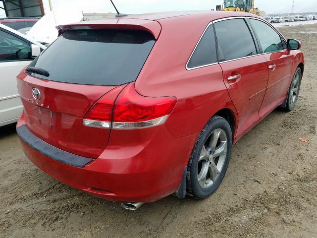 4T3ZK3BB7AU025508 - 2010 TOYOTA VENZA RED photo 4