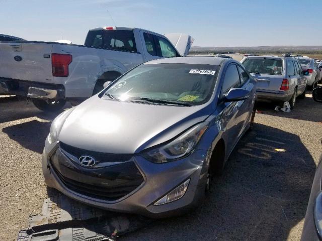 KMHDH6AH6EU029175 - 2014 HYUNDAI ELANTRA CO GRAY photo 2