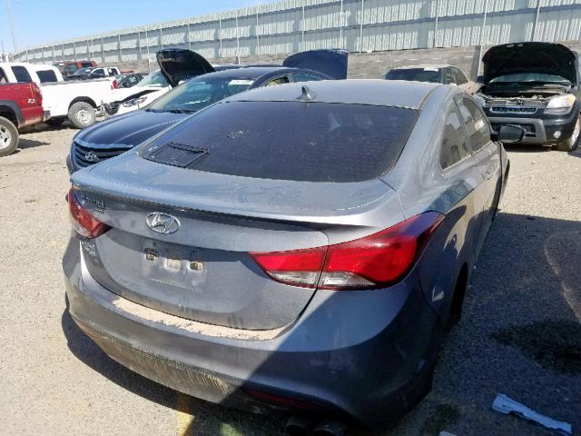 KMHDH6AH6EU029175 - 2014 HYUNDAI ELANTRA CO GRAY photo 4