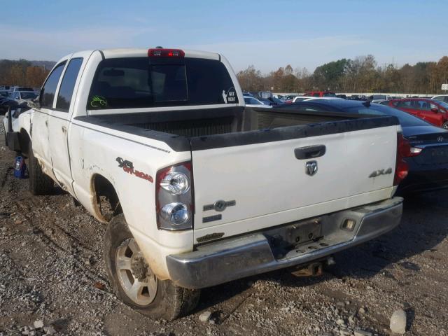 3D7KS28A68G106705 - 2008 DODGE RAM 2500 S WHITE photo 3