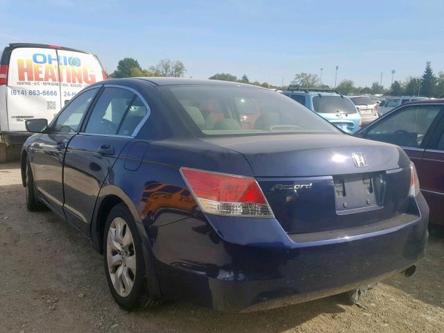 1HGCP26789A033555 - 2009 HONDA ACCORD EX BLUE photo 3