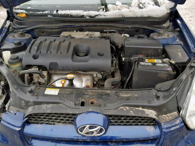 KMHCM3AC8AU153131 - 2010 HYUNDAI ACCENT BLU BLUE photo 7