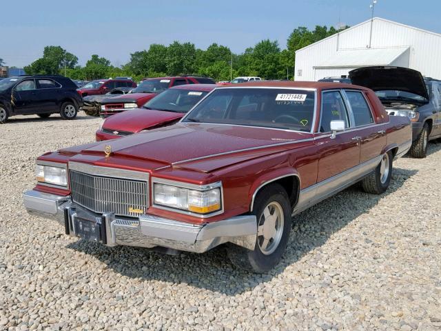 1G6DW5473NR711377 - 1992 CADILLAC BROUGHAM MAROON photo 2