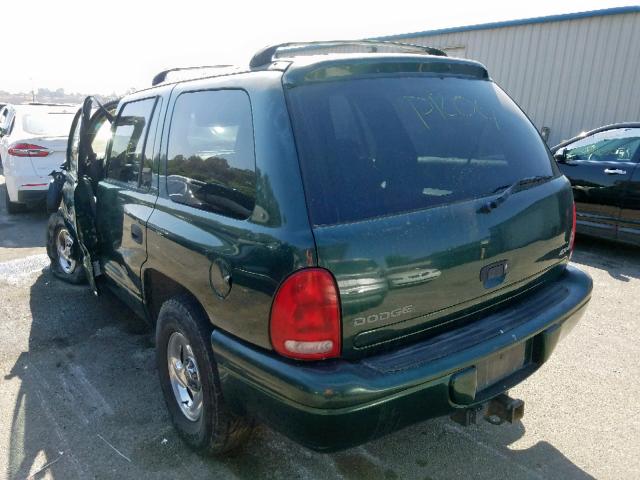 1B4HS28Y3WF131610 - 1998 DODGE DURANGO GREEN photo 3