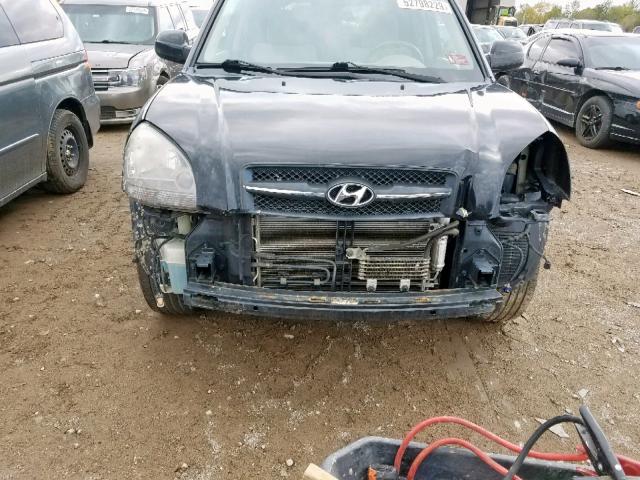 KM8JN72D08U879126 - 2008 HYUNDAI TUCSON SE BLACK photo 9