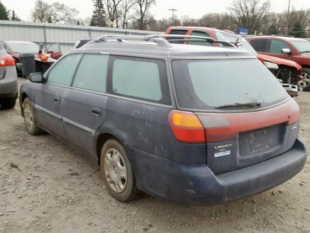 4S3BH6354Y6312018 - 2000 SUBARU LEGACY L BLUE photo 3