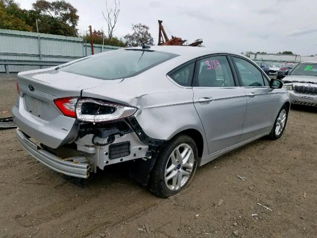 3FA6P0H73ER395862 - 2014 FORD FUSION SE SILVER photo 4