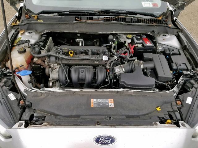 3FA6P0H73ER395862 - 2014 FORD FUSION SE SILVER photo 7