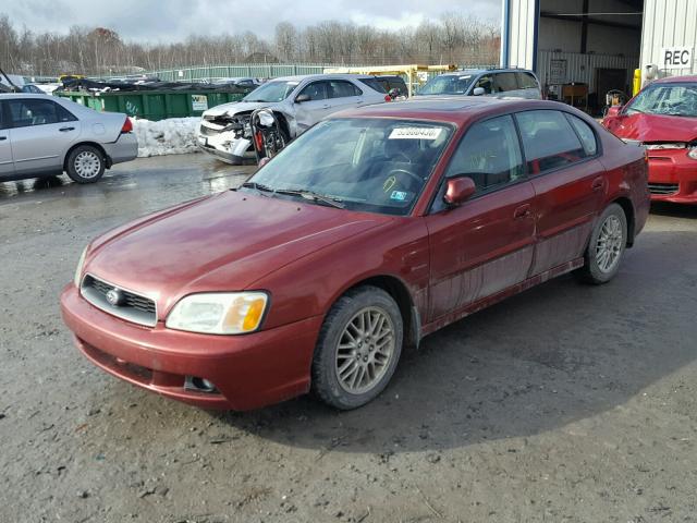 4S3BE625647209326 - 2004 SUBARU LEGACY L S RED photo 2